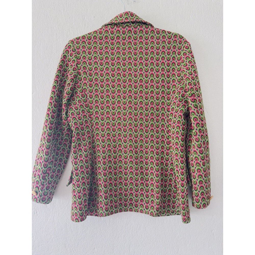 Vintage Apollo Knitting Mills Blazer 14 Multicolored Geometric Button Union Made - Picture 9 of 11